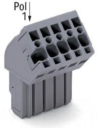 Wago 769-112/022-000 angled 4qmm 12-pin 4.00qmm grey 1 conductor female connector
