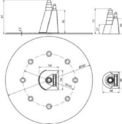 Dehn & Söhne 552030 roof duct 8-16mm plastic