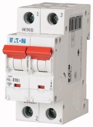 Eaton PXL-B10/2 circuit breaker, 10A, 2p, B-Char , 236227