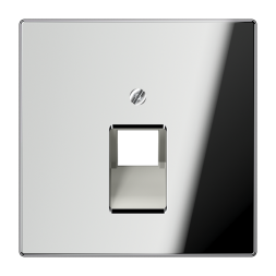 Jung GCR2969-1UA cover for IAE/UAE connection boxes 1 x 8-pin, chrome-plated metal, LS series, glossy chrome
