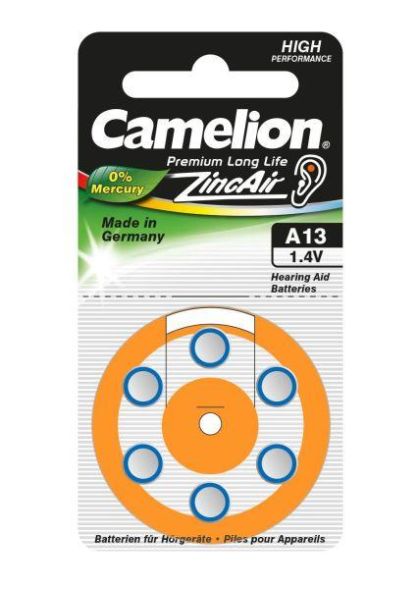 Hückmann 141241 13 Zinc Air 6er Rad (PK=6pcs.) hearing aid battery