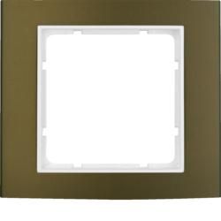 Berker 10113021 frame 1-way B.3 aluminum, brown/polar white