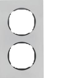 Berker 10122614 Frame 2-way, flat, R.8, stainless steel