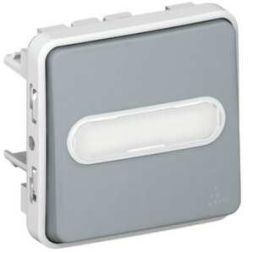 Legrand 069573 socket 69573 1-way including lock IP44, (grey)