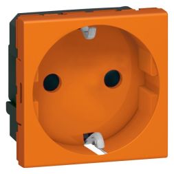 Legrand 077217 socket SCHUKO MOSAIC SL 2mod, (orange)