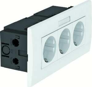OBO Bettermann SDE-RW D0RT3B module 45 3-way 84x185x59mm socket unit, 6119435