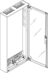 ABN 2x6 row empty with viewing door ESPRO flat distributor AP T: 160mm (ML26TS)