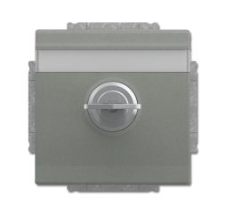 Busch-Jaeger 20 EUKNBSL-803 SCHUKO® socket insert, with hinged lid and lock, metallic grey