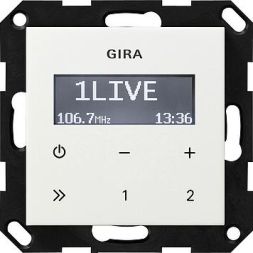 Gira 228403 UP radio RDS without loudspeaker System 55 pure white