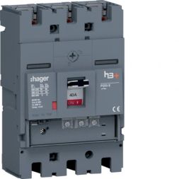 Hager HET040GR h3+ P250 3P3D 40A 70kA circuit breaker