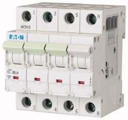 Eaton PXL-B8/3N circuit breaker, 8A, 3p+N, B-Char , 236480