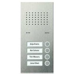 Ritto RGE1810425 Acero pur stainless steel door station audio, 4 WE, stainless steel
