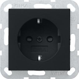 Gira 2755005 SCHUKO SH o.Kr. System 55 sw socket SCHUKO