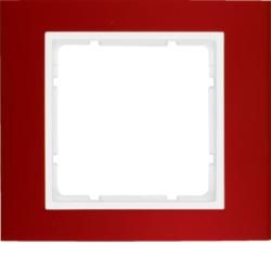Berker 10113022 frame aluminum, red/polar white Berker B.3