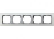 Gira 021550 5-way cover frame for color Alu Gira Event Opaque White
