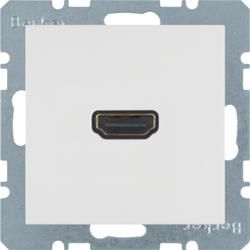 Berker 3315431909 High Definition socket with 90° plug connection polar white matt Berker S.1/B.3/B