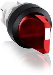 ABB Stotz-Kontakt M2SS2-11R, illuminated selector switch actuator AC red, 2 positions, short rotary handle, 1SFA611201R1101