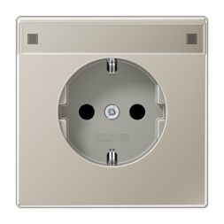 Jung ES1520NAPL central plate for SCHUKO® sockets with label field, LS series, stainless steel