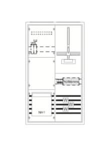 ABB Striebel &amp;amp; John KS4211 measuring and transformer cabinet, surface-mounted with meter cross, 2/2A, 2CPX032948R9999