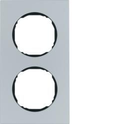 Berker 10122674 Frame 2-way, flat, R.8, aluminium