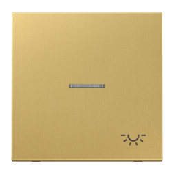 Jung ME2990KO5LC rocker switch 1-way with light guide, symbol light, brass, series LS, brass classic