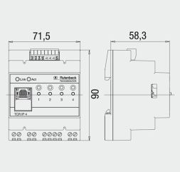 RUTENBECK 700802610 Control IP | Basic module 4-way