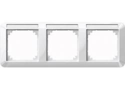 MERTEN 387319 Frame 3-way horizontal polar white glossy
