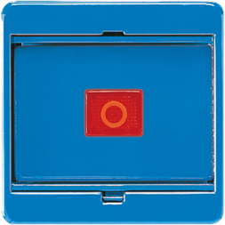 Jung 561GLBL cover with glass pane, CD series, blue (with blue rocker)