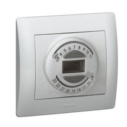 Legrand 775697 roller shutter clock insert 3-wire Galea soft aluminium, (aluminium)