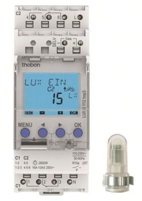 Theben 1120230 LUNA112 top3 with built-in light sensor twilight switch