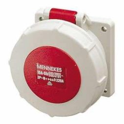 Mennekes 1712 panel mount socket TwinCONTACT 16A 4-pole 6h 400V IP67