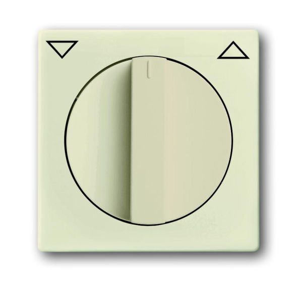 Busch-Jaeger 1740-82 central plate, with rotary handle, with imprint ivory white