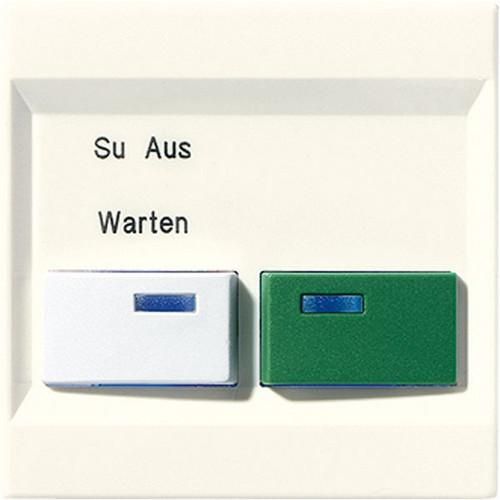Jung LS642B-2 cover for Ackermann, type 73642 B office unit, white, green, LS series, white
