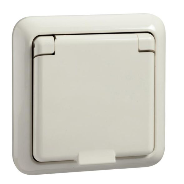 ELSO 225040 socket 16A complete IP44 FASHION pearl white