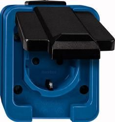 MERTEN 279075 SCHUKO socket blue impact-resistant