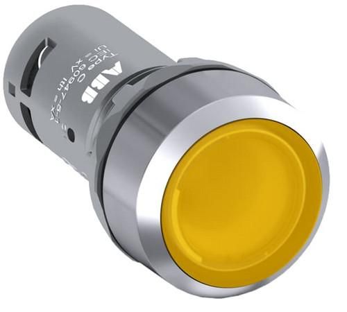 ABB Stotz-Kontakt 1SFA619100R3113 CP1-31Y-10 yellow with metal ring push button