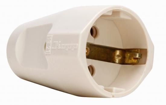 Kopp 182101005 16A 250V IP20 white SCHUKO shell coupling