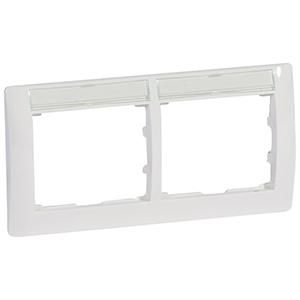 Legrand 771014 frame 2-way horizontal Galea Ultrawhite white, (white)