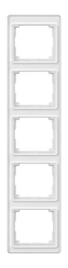 Jung SL585WW frame 5-way, vertical mounting, acrylic glass, SL 500, alpine white