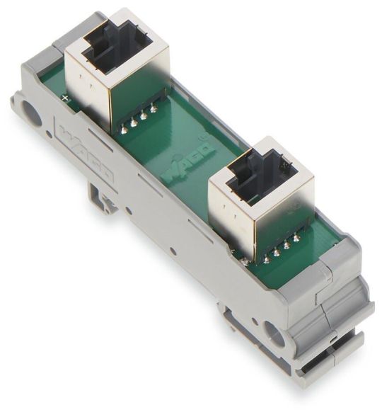 Wago 289-172 2xRJ45 mounting base for TS35 transfer module