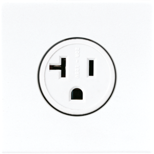 Jung LS521-20WW socket, US standard NEMA, 20 A 125 V ~, screw terminals, without claws, thermoplastic, LS series, alpine white