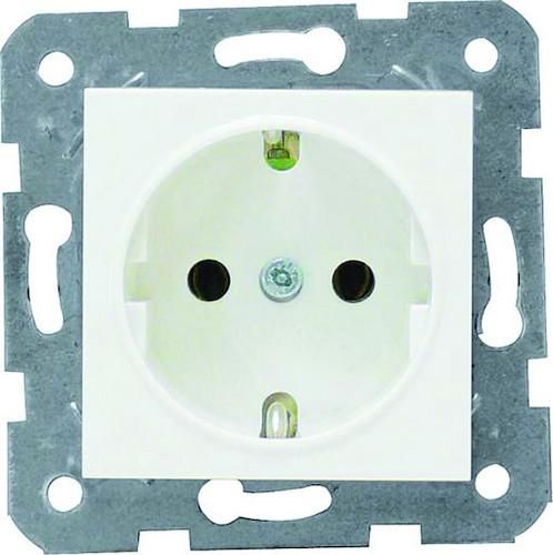 HHG 92542208 combination socket with earthing contact white