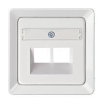 ELSO 206534 Central plate for 2xRJ45 with label field pure white