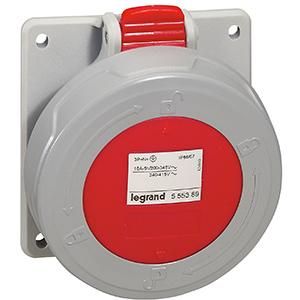 Legrand 555389 CEE socket 5P 16A 415V red IP67