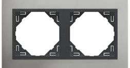 EFAPEL DOUBLE FRAME ALUMINIUM/GRAY