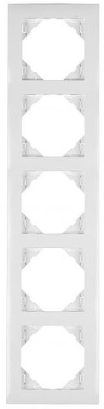 EFAPEL FIVE-GANG FRAME WHITE