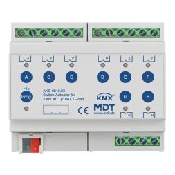 MDT AKS-0810.03 KNX switching actuator standard 10 A | 8-way