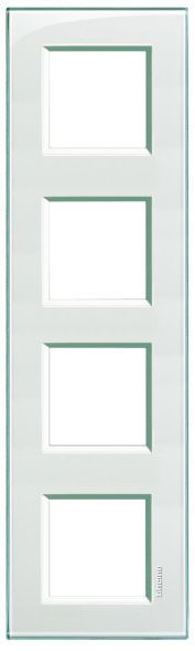 Bticino LNA4802M4KA Light frame AQUAMARINE 4x2-mod , (white)