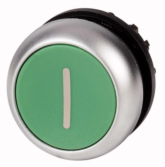 Eaton M22-DR-G-X1 pushbutton, flat, green I, latching, 216630
