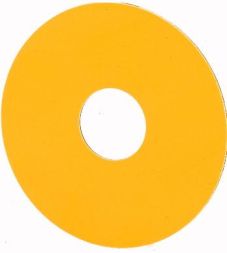 Eaton M22-XBK label, EMERGENCY STOP, yellow, blank, 269580